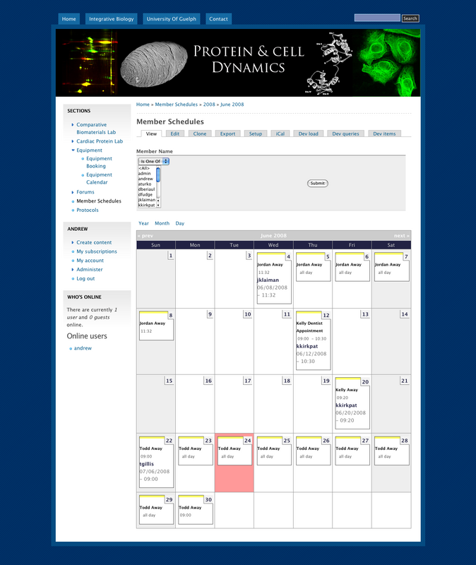 Member Schedules Member Schedules