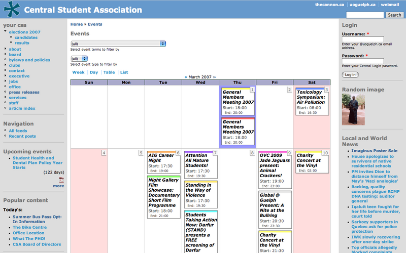 CSA Event Calendar CSA Event Calendar